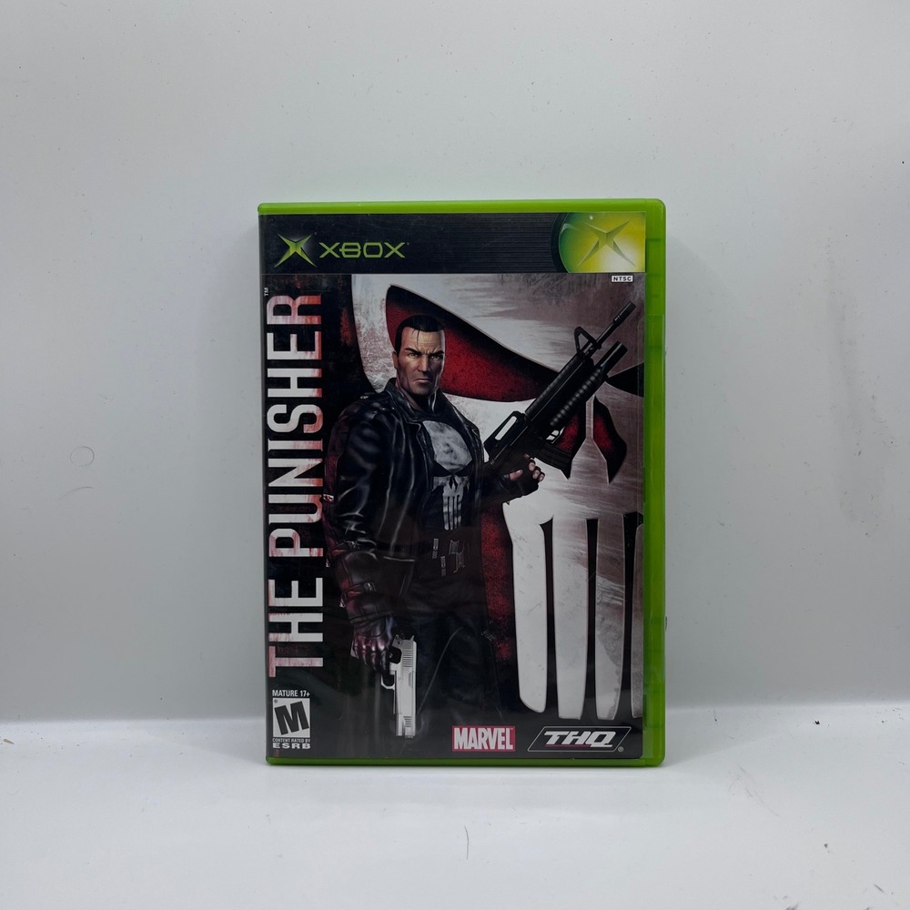 THQ The Punisher Video Game Original Xbox NTSC Black Green Marvel Action Shooter